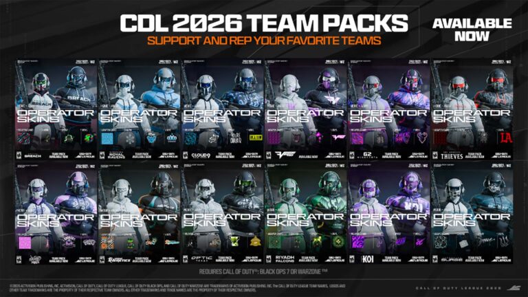 Call of Duty League releases 2026 team packs