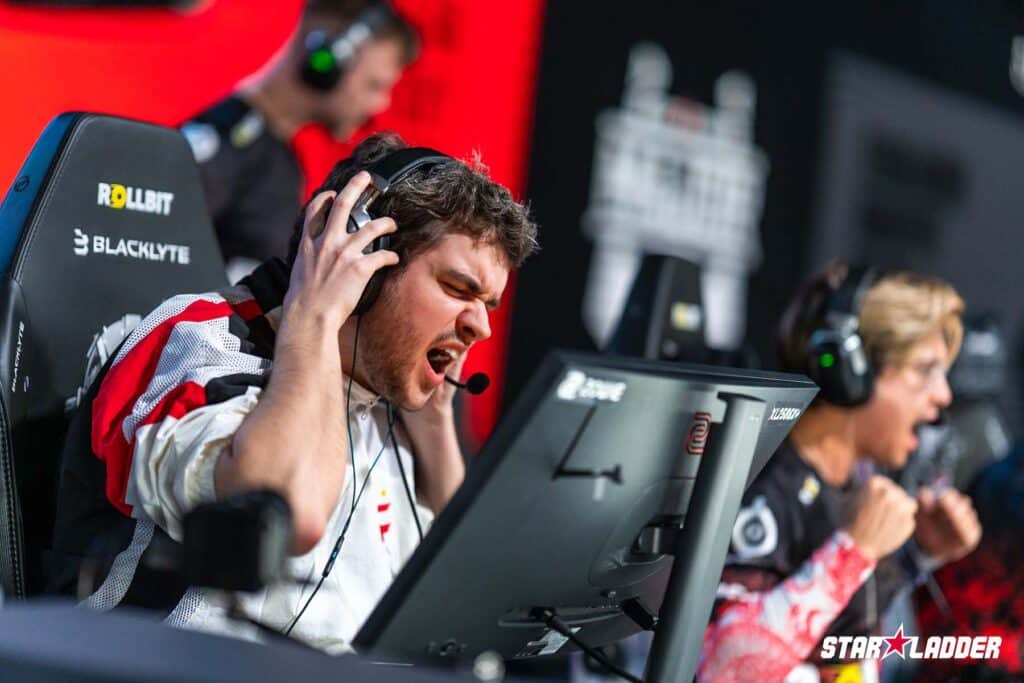 Image of FaZe Clan Counter-Strike player Broky cheering while competing at StarLadder Budapest Major