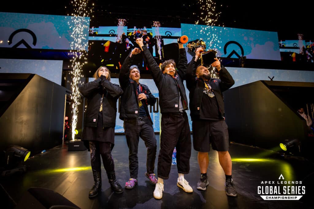 Oblivion hoist trophy at ALGS Year 5 Championship Finals in Sapporo Japan
