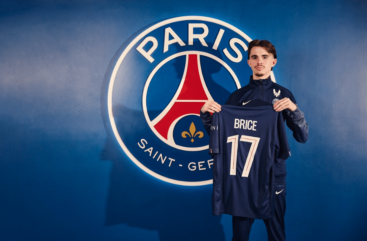 Brice Masson representing PSG.Vitality with the new 2026 jersey and PSG logo