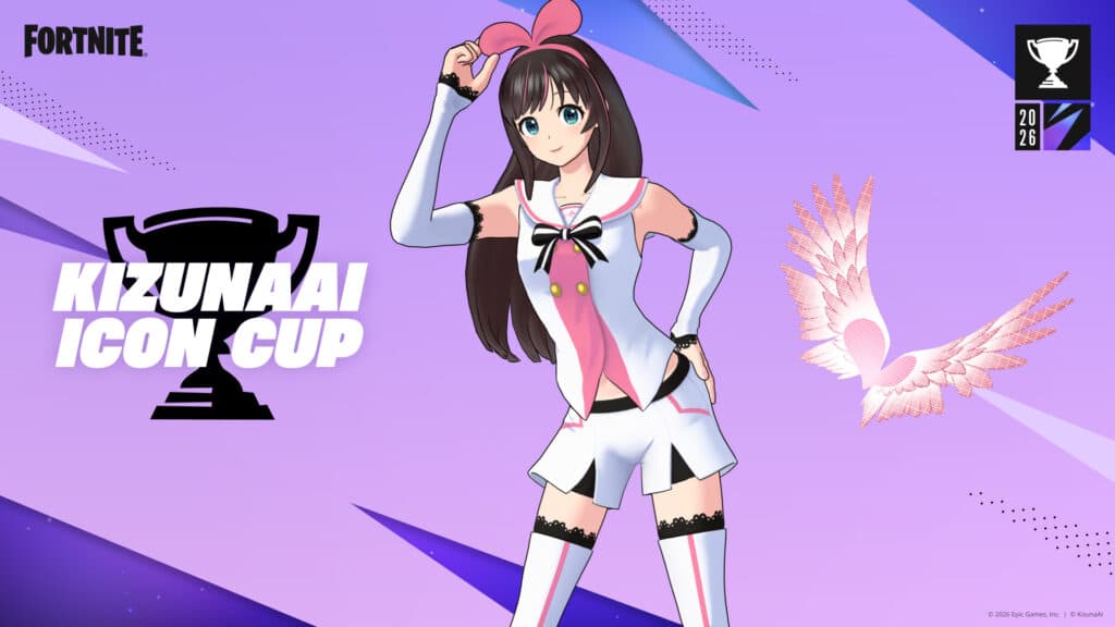 Fortnite KizunaAI Icon Cup Kizuna AI outfit