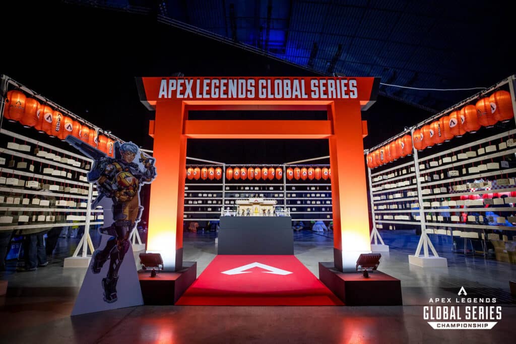Image of ALGS entrance way illuminated by lighting
