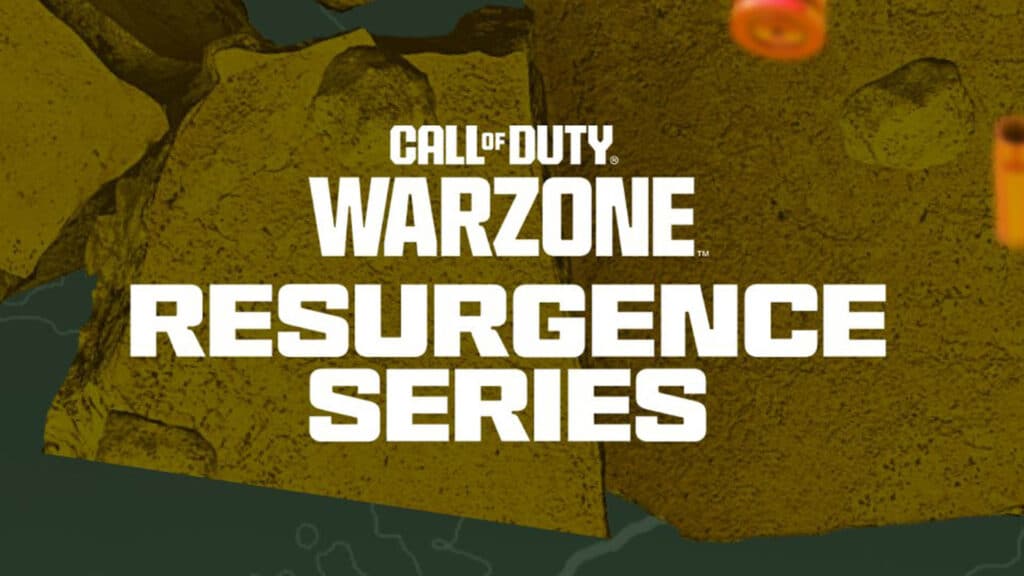 Image of Call of Duty Warzone Resurgence Series logo on a green background