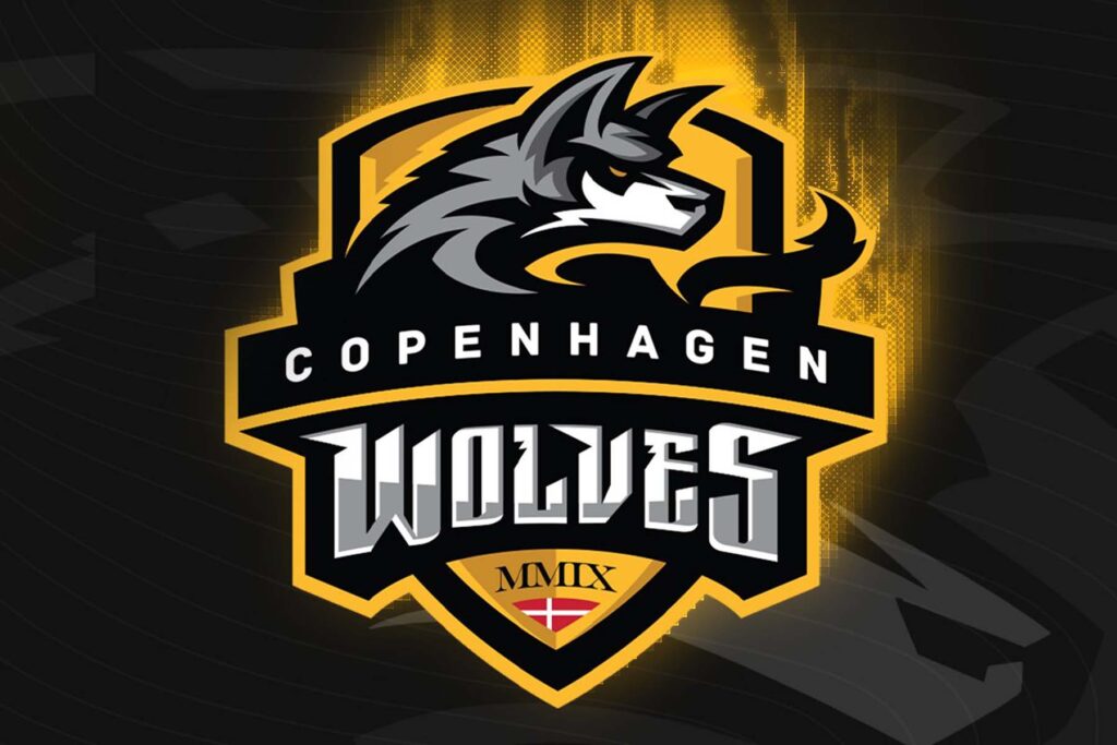 Image of Copenhagen Wolves logo on a black background
