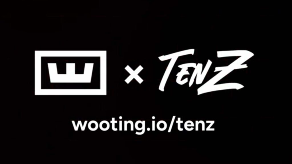 Image of Wooting and TenZ logos on a black background