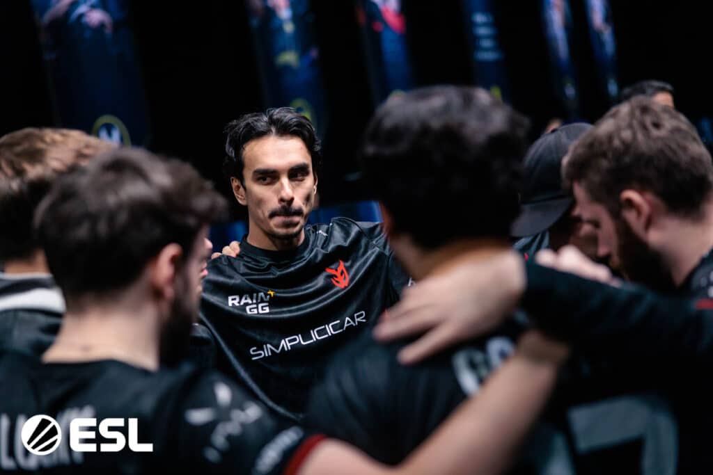 Image of 3DMAX Counter-Strike 2 team performing huddle at IEM Krakow 2026