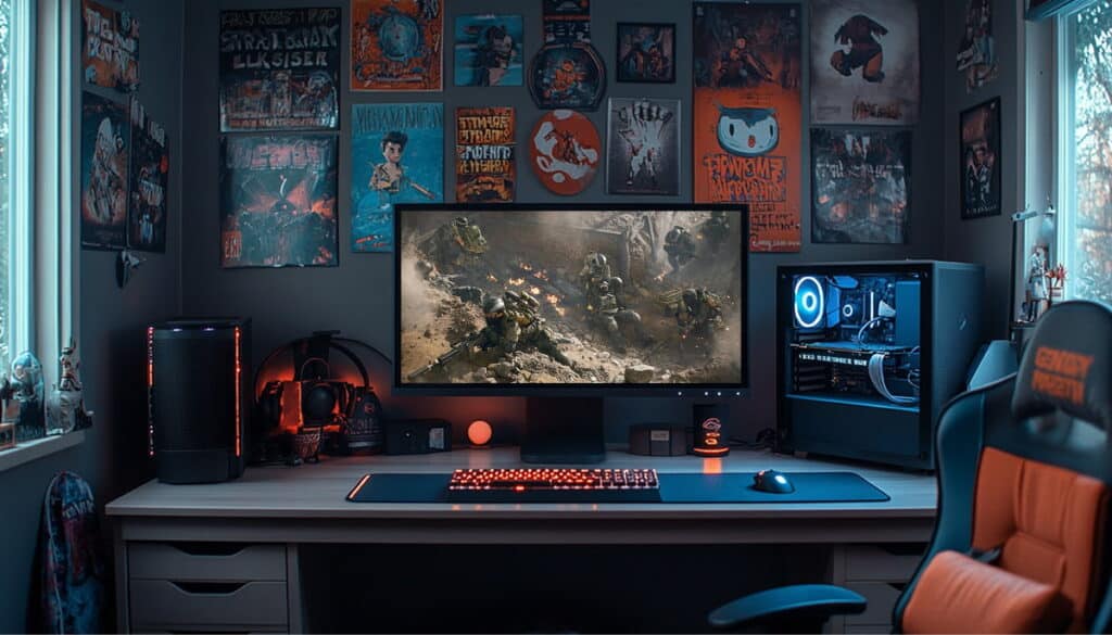 Battlefield 6 multiplayer battle displayed on a PC monitor
