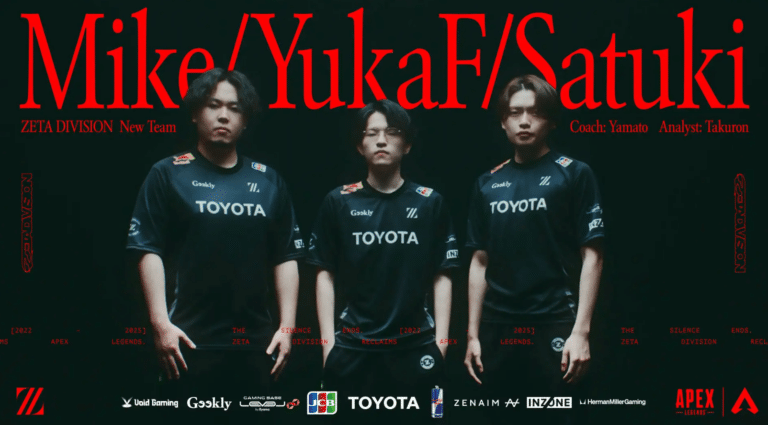 ZETA DIVISION returns to Apex Legends with YukaF signing