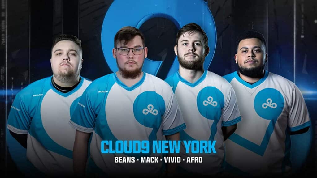 Image of Cloud9 New York CDL roster that competed at Major 1 in 2026