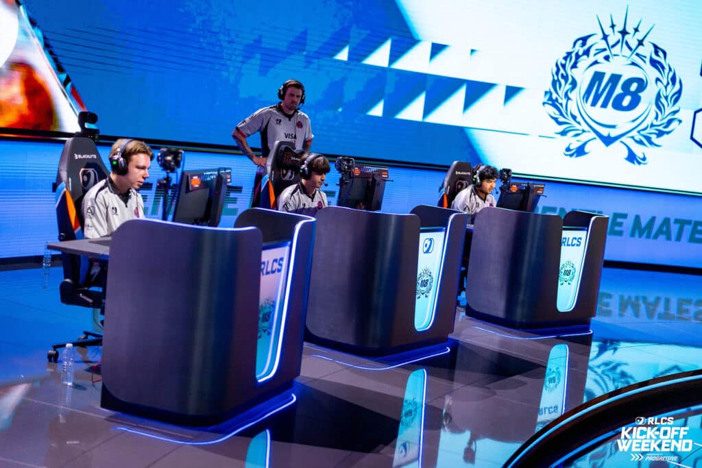 Image of Gentle Mates Rocket League team competing at RLCS Kick-Off Weekend 2026