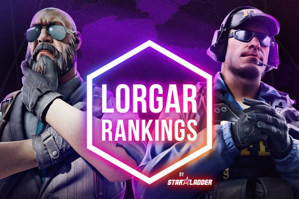 Image of Lorgar Rankings logo on a purple background featuring Counter-Strike player models