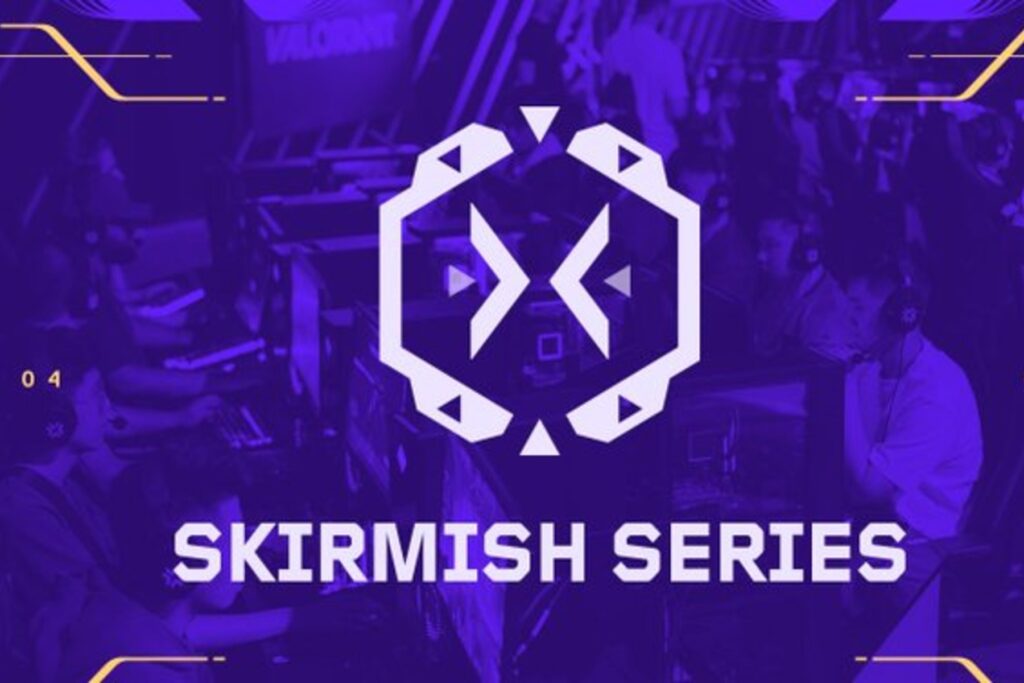 Image of VALORANT Masters Santiago Skirmish Series logo on a purple background