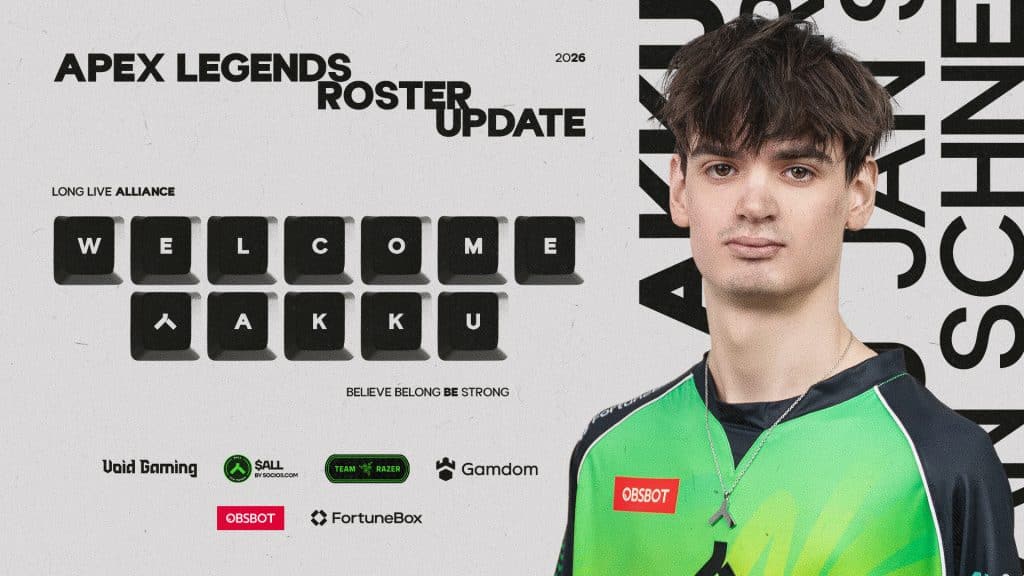 Akku joins Alliance Apex Legends roster for ALGS Year 6