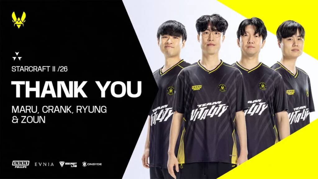 Team Vitality leaves StarCraft II esports