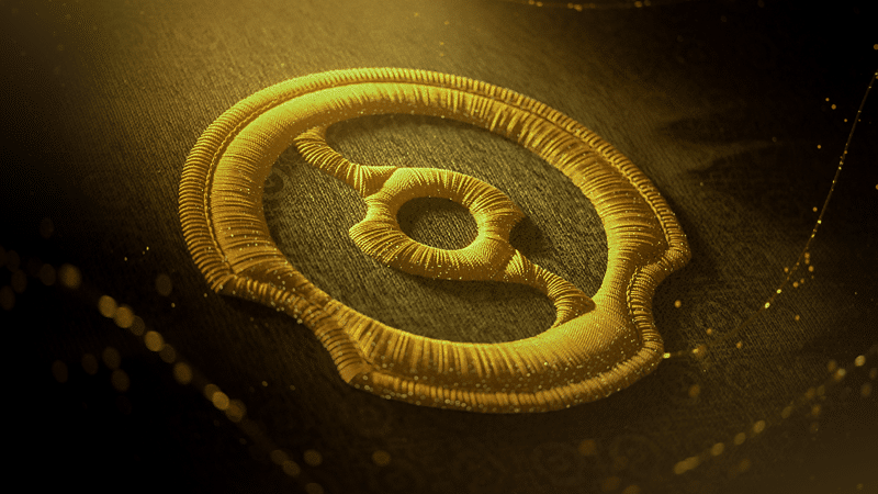 Image of a stitched Aegis of Champions emblem for The International 2026