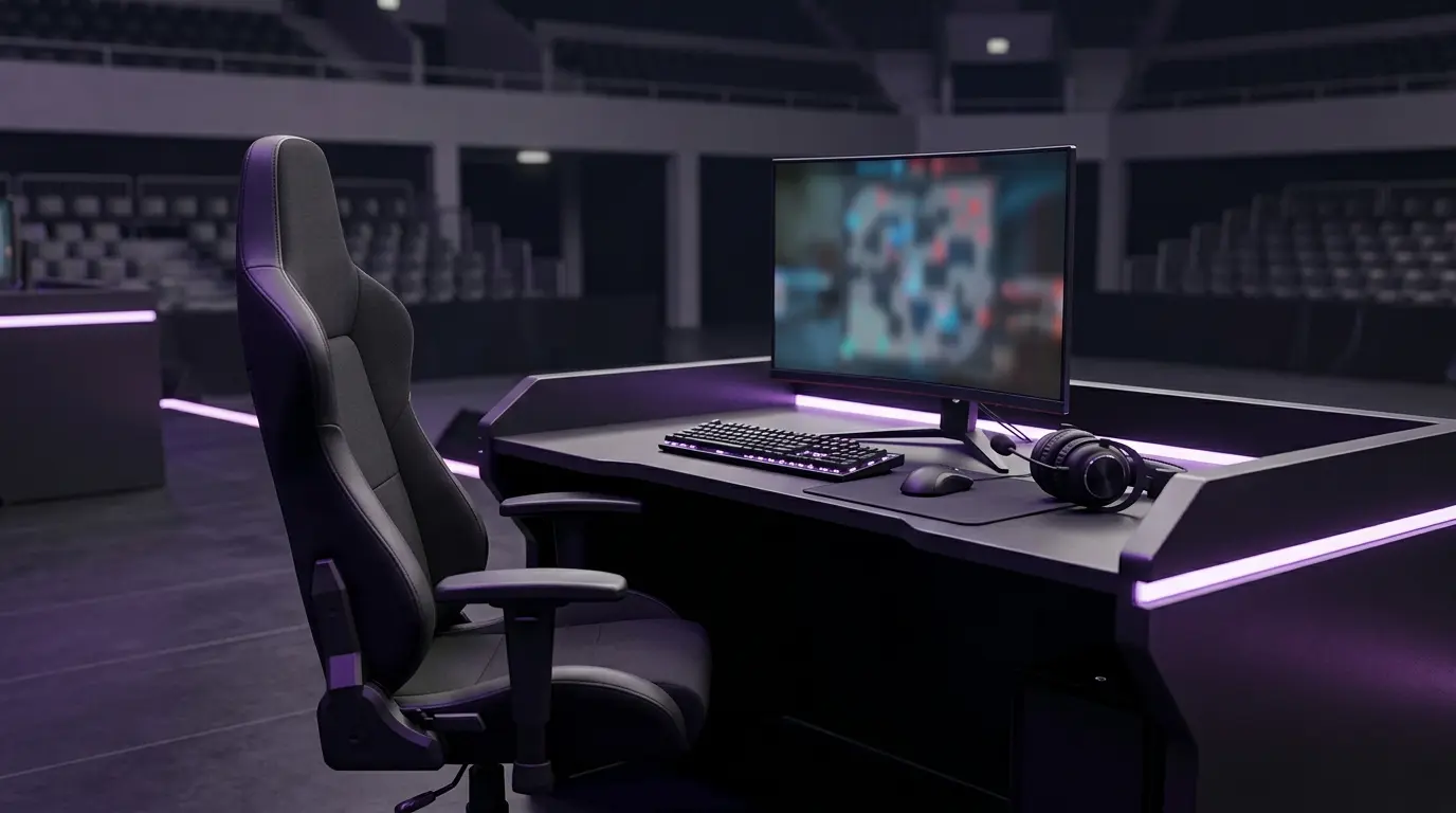Empty CS2 esports player station symbolising siuhy entering free agency during Liquid’s roster reset