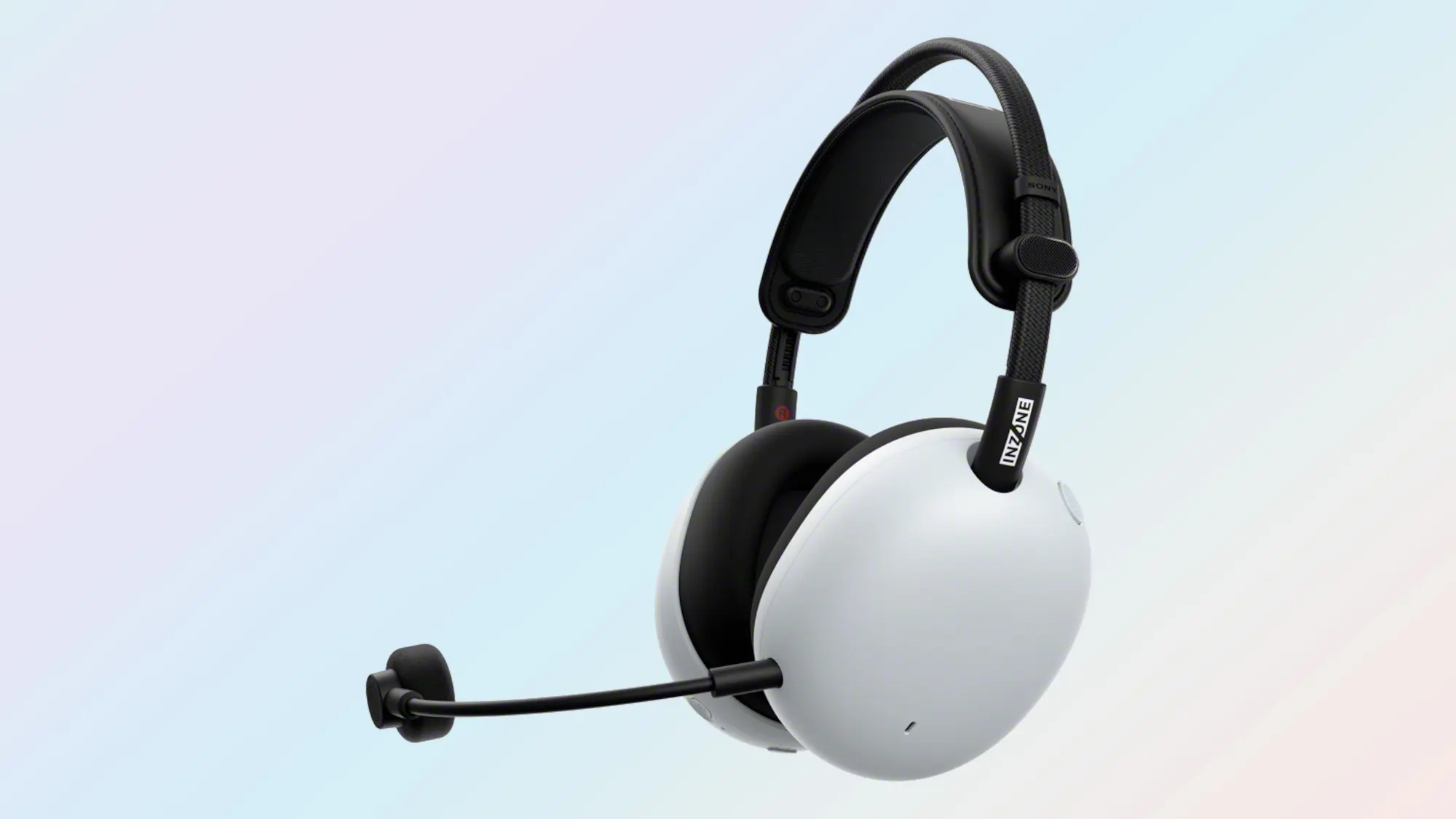 White and black Sony INZONE H9 II wireless gaming headset with microphone